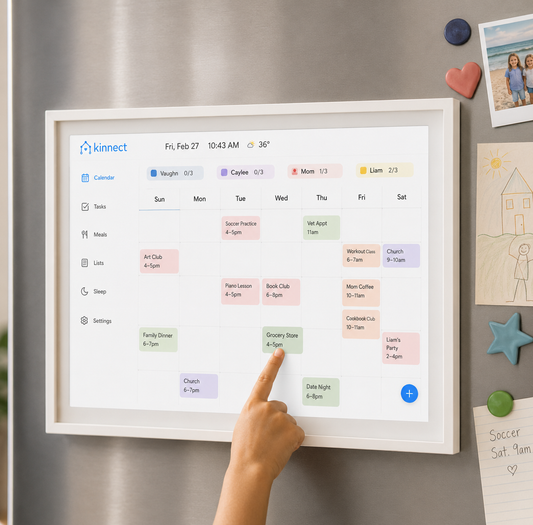 Kinnect Family Hub — 15" HD Touchscreen Smart Family Calendar & Organizer
